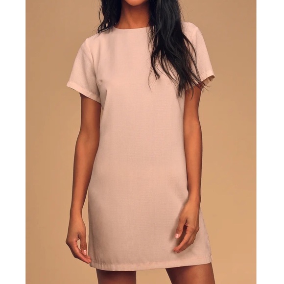 Lulu's | Blush Pink Shift And Shout Shift Dress | Sm - Picture 3 of 15